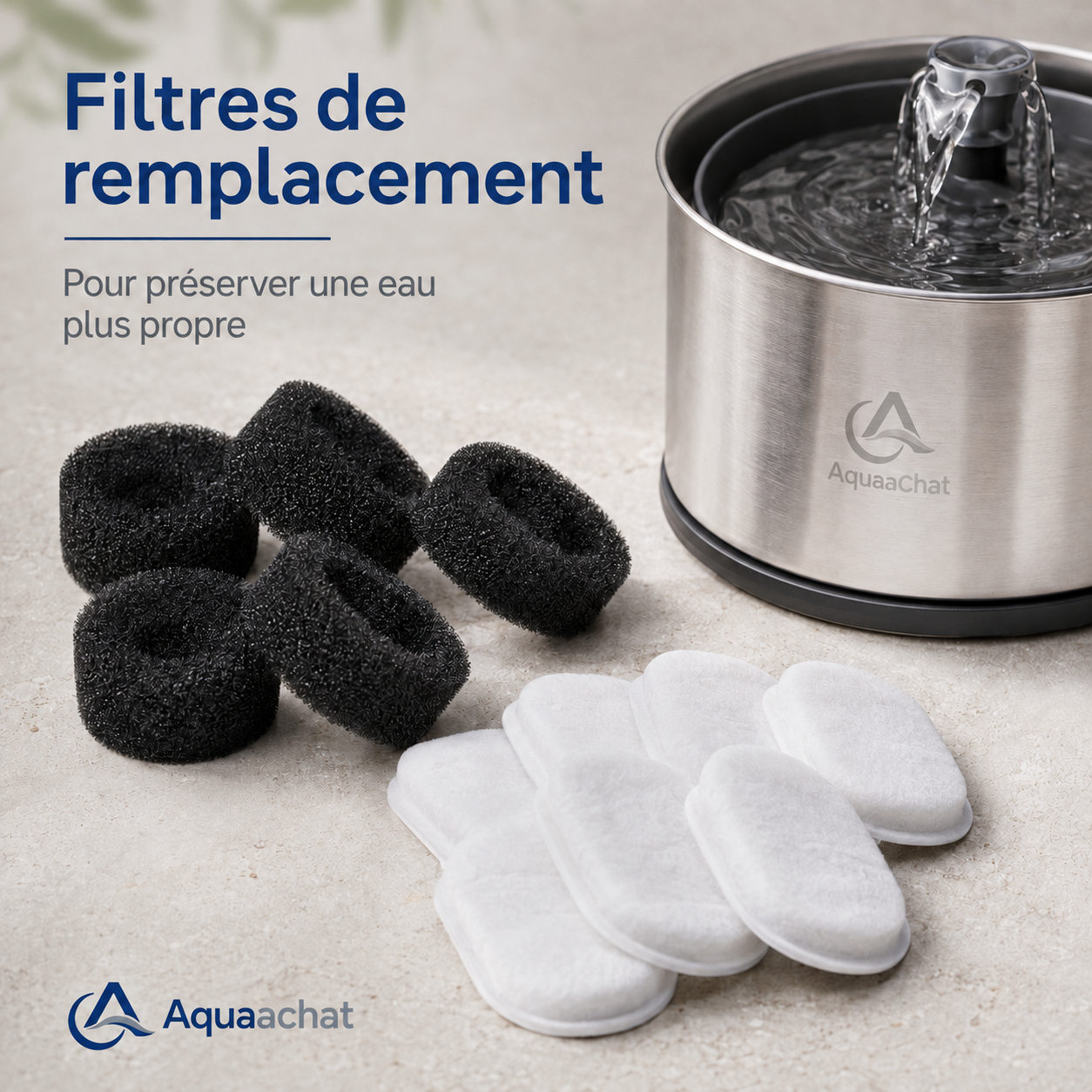 Fontaine à Eau pour Chat en Acier Inoxydable